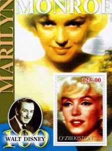 Uzbekistan 2002 MARILYN MONROE s/s Perforated Mint (NH)