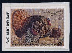 Minnesota 2001 Wild Turkey Stamp  # MNTK-5