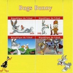 Chad 2020 DISNEY CHARACTERS BUGS BUNNY Sheet Perforated Mint (NH)