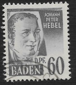 Germany #5N25 60dpf Johann Peter Hebel
