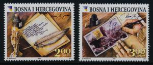 Bosnia & Herzegovina (Muslim) 610-1a MNH EUROPA, Letter, Quill pen