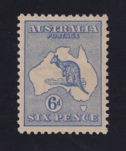 Australia Sc #40 (1915) 6d. ultramarine Kangaroo Die II Mint VF H (S.G. 26)