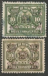 U.S. Scott New York State Revenue 89-89a Stamp - Used Single