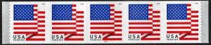 SC#5261 (55¢) U.S. Flag Plate Strip of Five: BCA #B111 (2018) SA