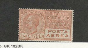 Italy, Postage Stamp, #C8 Mint LH, 1926 Airmail, JFZ