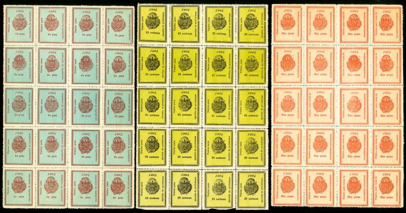 Latin America 1904 Lot of 11 Stamp Sheets of 20