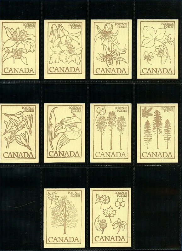 Canada 50c booklets SB93 set of 10 depicting flora and fauna designs in  Stamps