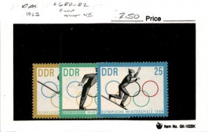 Germany - DDR, Postage Stamp, #680-682 Mint NH, 1963 Olympic Skiing (AC)