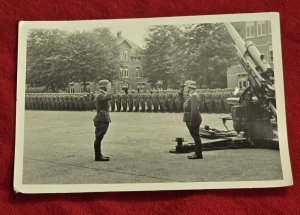 EPIC! LUFTWAFFE STEEL HELMET SOLDIER FLAK Military wartime photo WW2 WWII German