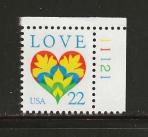 #2248 MNH Plate # Single