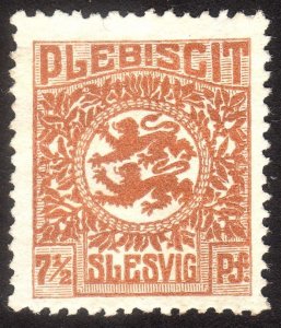 1920, Schleswig Plebiscite, 7 1/2pfg, MNG, Sc 3