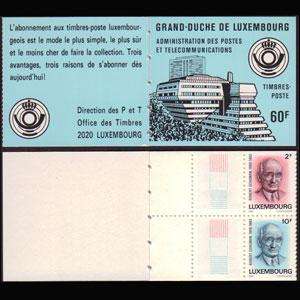 LUXEMBOURG 1986 - Scott# 757C Booklet-R.Schuman NH