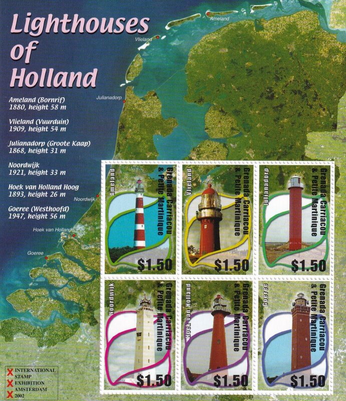 SA23e Grenada Carriacou & Petite Martinique 2002 Amphilex, mint souvenir sheet