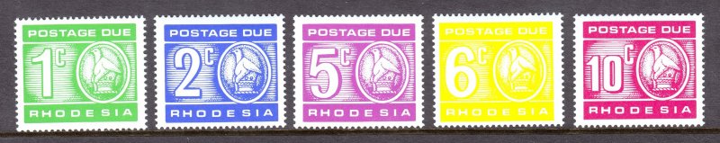 Rhodesia - Scott #J15-J19 - MNH - SCV $12