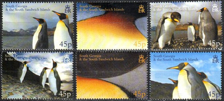 South Georgia Stamp 328-333  - Penguins