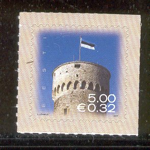 Estonia 2007 Flag over Pikk Hermann Tower, Scott Cat. No(s). 559 MNH Self-adh.