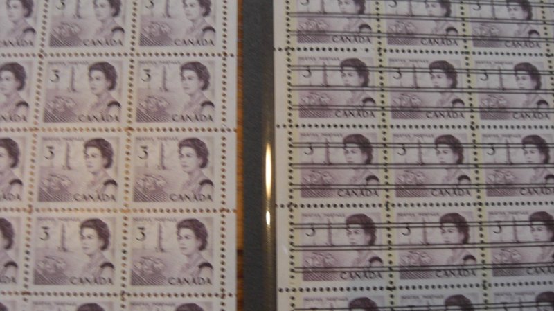 Canada #456p + pxx XF NH *RARE Winnipeg Tag Sheet 100* Centennial