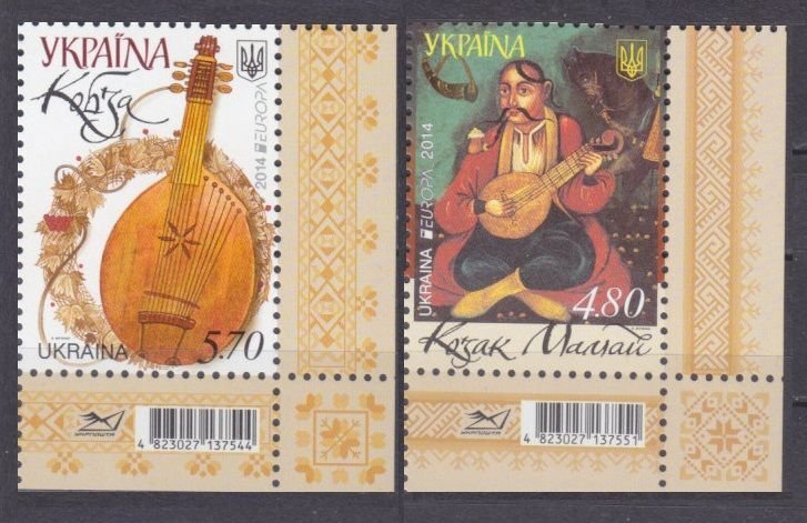 2014 Ukraine 1418-1419+Tab Europa Cept / Music 4,00 €