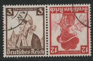Germany Scott # B69, B74, used, tete beche, Mi # K26