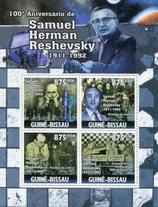 Guinea Bissau 2011 CHESS Mikhail Tal Anniversary Sheet Perforated Mint (NH)