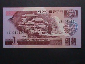​KOREA-1988 FIRST SERIES -UNCIRCULATE MINT 1 WON-BANK NOTE -VERY FINE-RARE