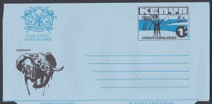 KENYA 1/- Elephant aerogramme unused........................................L217