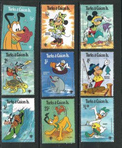 Turks & Caicos Is 4 Complete Disney Sets MNH VF 1979-81 SCV $19.00