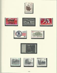 1961-1985 Berlin Red Hingless Stamp Album With Unused Never Hinged Stamps