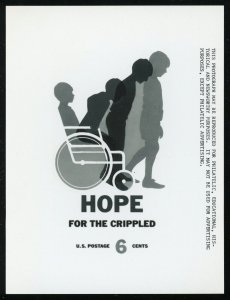 USA #1385 Hope for Crippled Issue A807 Photo Essay BW 3x4 Publicity Card