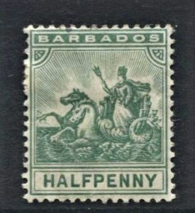 STAMP STATION PERTH -Barbados #92 Badge Type - MH Wmk.3 CV$30.00