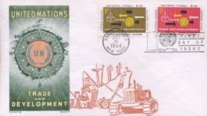 UN #129/130 TRADE & DEVELOPMENT - Overseas Mailer