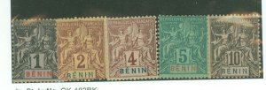 Benin #33-37 Unused