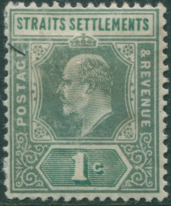 Malaysia Straits Settlements 1902 SG110 1c green KEVII MH