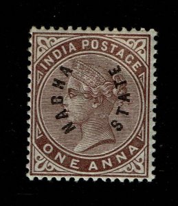 Nabha SG# 2, Mint Hinged, pg remnant, two shallow ctr/top thins - S13834