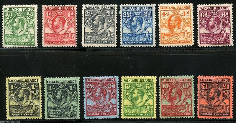 FALKLAND ISLANDS  SET SCOTT#54/64 SG#116/26 MINT EXTREMELY LIGHT HINGED