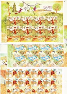 ISRAEL 2017 PARABLES OF THE BIBLE NON PERFORATED  SHEETS MNH 