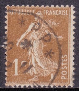 France Scott 156 - SG497a, 1932 Sower 1c Brown used