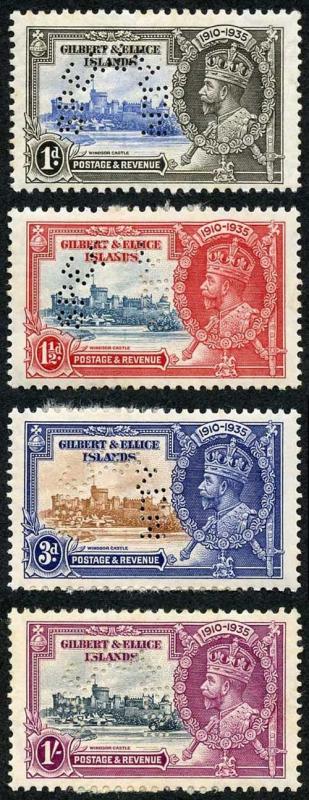 Gilbert & Ellice SG36s/9s 1935 Silver Jubilee Perf Specimen M/M