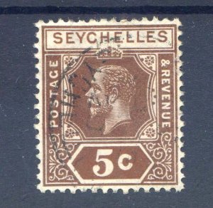 Seychelles 5c Deep Brown SG84 Fine Used