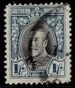 SOUTHERN RHODESIA GV SG23, 1s black & greenish blue, FINE USED.