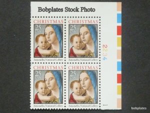 BOBPLATES #2514 Christmas Plate Block F-VF MNH SCV=$2.25 ~See Details for #s/Pos