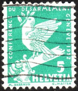 1932, Switzerland 5c, Used, Sc 210
