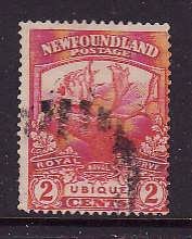 Newfoundland-Sc#116-used 2c scarlet Caribou-Ubique-1919-Nwf444-