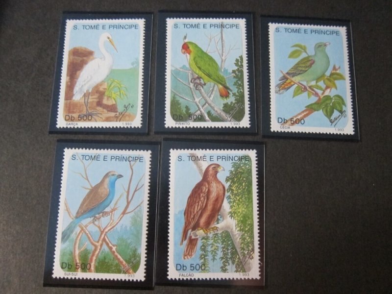 St. Thomas & Prince Islands 1993 Sc 1112-6 Bird set MNH