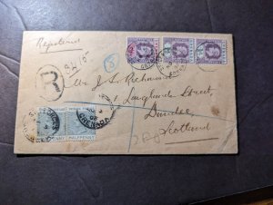 1903 Registered British Grenada Cover St Georges to Dundee Scotland