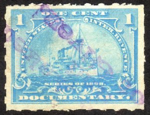 1898, US 1c, Documentary, Used, Sc R163