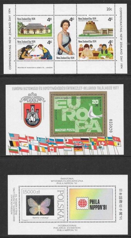 WORLDWIDE (120) All Different Souvenir SHeets ALL Mint Never Hinged