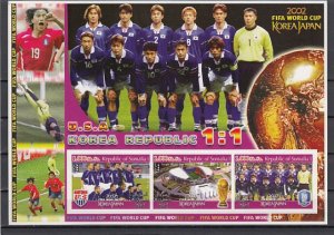 Somalia, 2002 Cinderella issue. U.S.A.`s Soccer Team. W. C. Soccer. IMPERF. ^