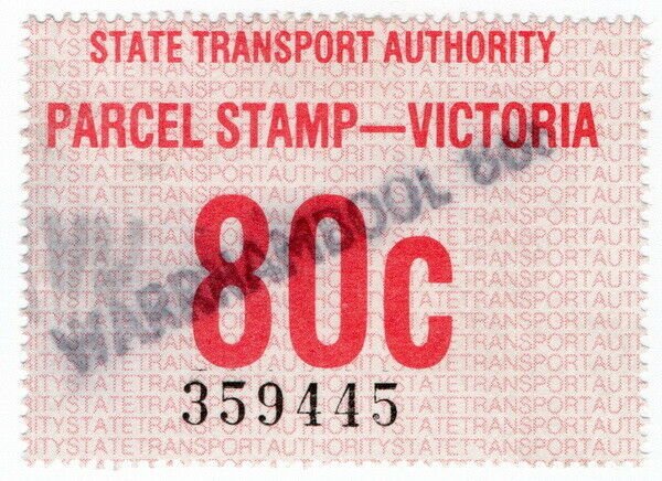 (I.B) Australia - Victoria Railways : Parcel Stamp 80c (Warrnambool)