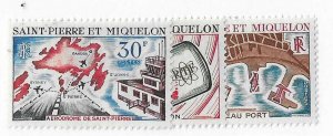 St Pierre & Miquelon Sc #374-376 set of 3 NH VF